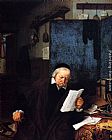 Adriaen Van Ostade Canvas Paintings - Lawyer In His Study